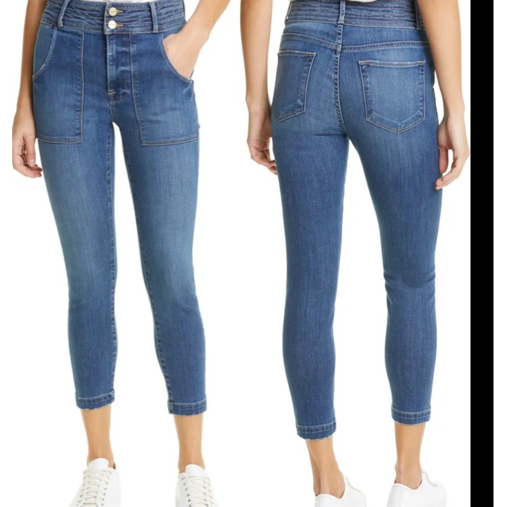 FRAME Le high skinny crop jeans